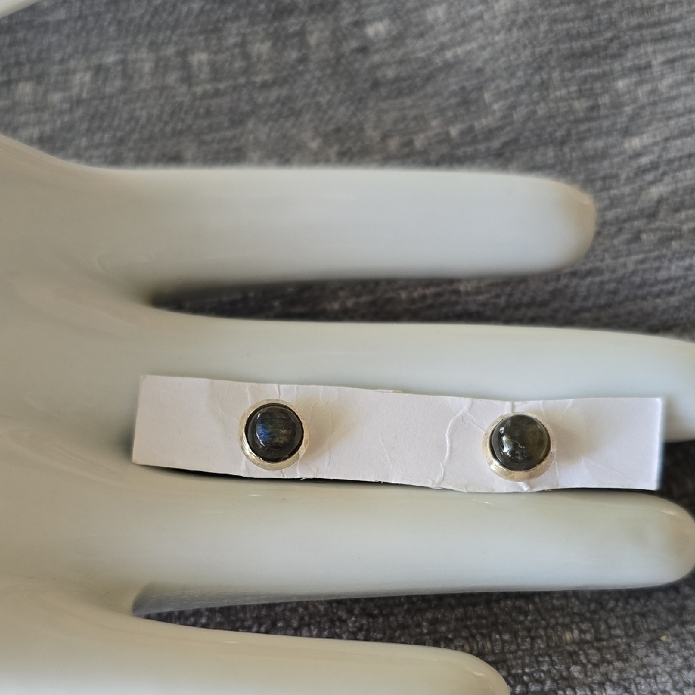 925 Sterling Silver Labradorite Stud Earrings